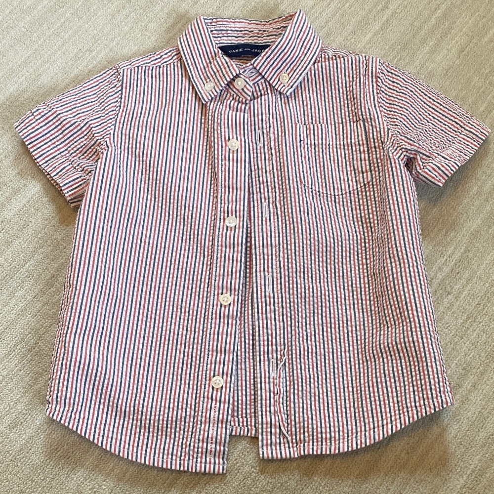Janie and Jack Striped Button-Down Shirt